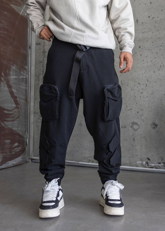 Брюки вільного крою карго чорні MFStore Изображение Брюки вільного крою карго чорні MFStore