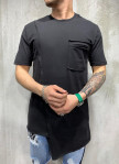 Футболка с ассиметричным низом и с карманом на груди MFStore Изображение Футболка с ассиметричным низом и с карманом на груди MFStore