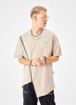 Футболка асиметрична з блискавкою пісочна MFStore Изображение Футболка асиметрична з блискавкою пісочна MFStore