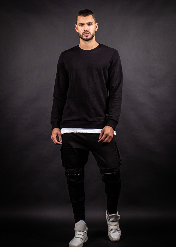 Кофта с трехнитки с вставкой снизу MFStore Изображение Кофта с трехнитки с вставкой снизу MFStore