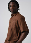 Изображение Костюм літній вільного крою з сорочкою коричневий MFStore