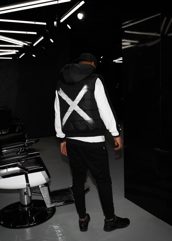 Жилет мужской принт Х handmade черный Изображение Жилет мужской принт Х handmade черный