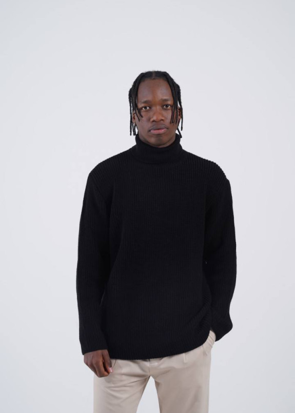 Светр під шию вільного крою чорний MFStore Изображение Светр під шию вільного крою чорний MFStore