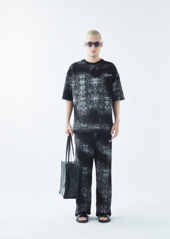 Костюм оверсайз з принтом градієнт чорний MFStore Изображение Костюм оверсайз з принтом градієнт чорний MFStore