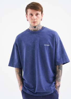 Футболка вільного крою виварена синя MFStore Изображение Футболка вільного крою виварена синя MFStore