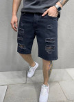 Изображение Шорти чоловічі джинсові чорні з розрізами MFStore