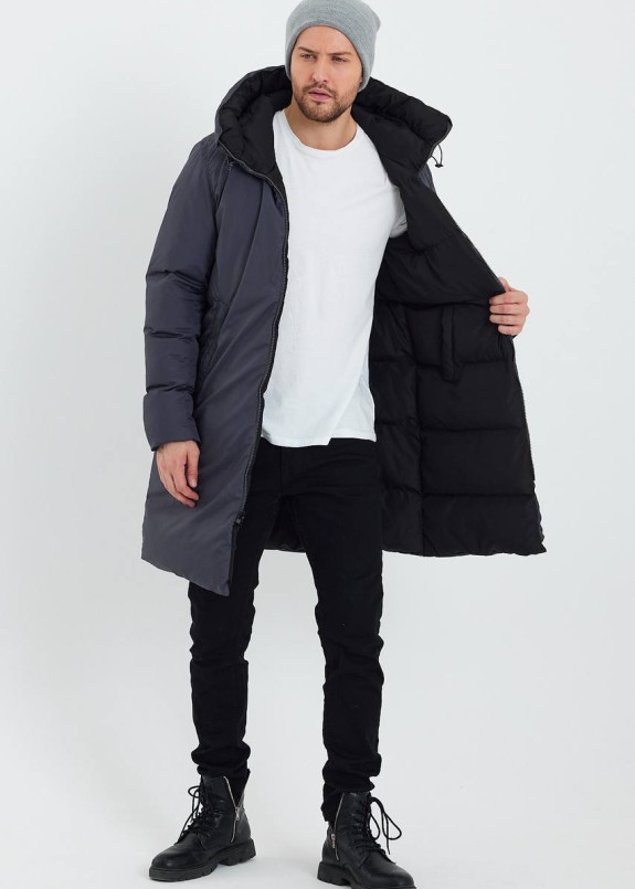 Пальто двостороннє чорно-сіре MFStore Изображение Пальто двостороннє чорно-сіре MFStore