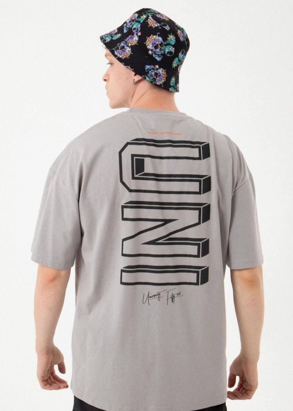 Футболка оверсайз серая UNI MFStore Изображение Футболка оверсайз серая UNI MFStore