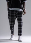 Штани вільного крою в клітинку звужені чорні MFStore Изображение Штани вільного крою в клітинку звужені чорні MFStore