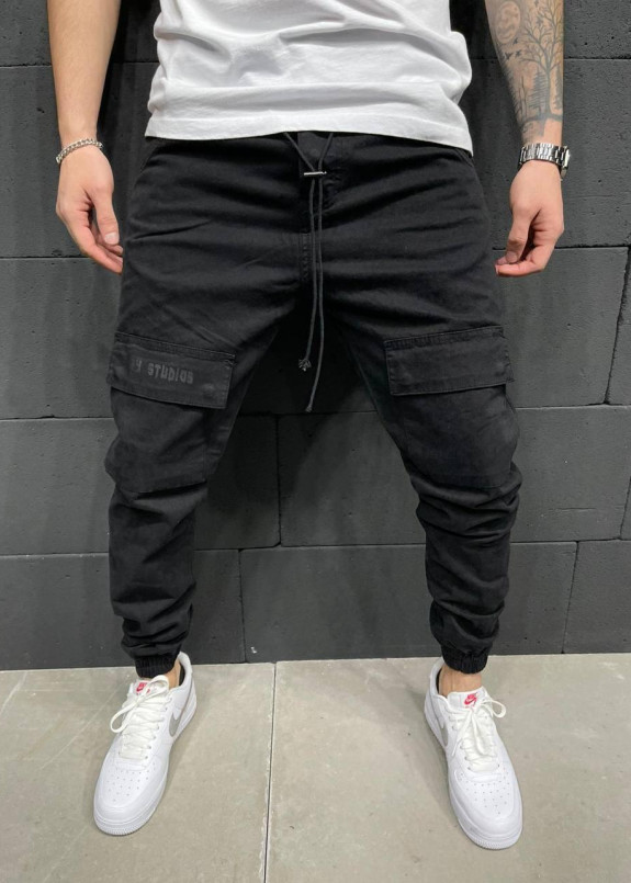 Джоггеры на завязках с лого на кармане MFStore Изображение Джоггеры на завязках с лого на кармане MFStore