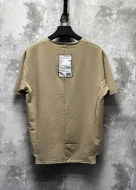 Футболка вільного крою дизайнерська з нашивкою кава MFStore Изображение Футболка вільного крою дизайнерська з нашивкою кава MFStore