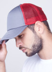 Кепка мужская сетка серая с красным MFS BRAND Изображение Кепка мужская сетка серая с красным MFS BRAND