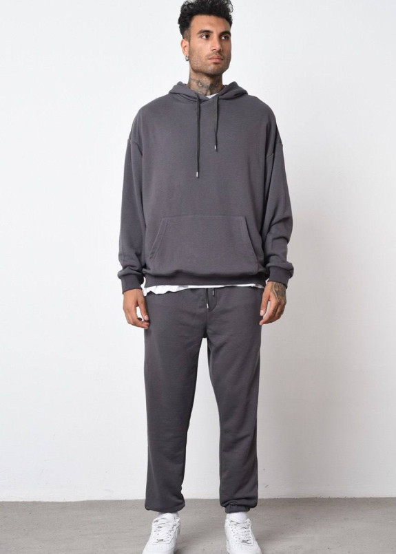 Костюм чоловічий оверсайз базовий сірий MFStore Изображение Костюм чоловічий оверсайз базовий сірий MFStore