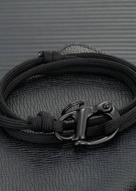 Браслет з нержавіючої сталі у вигляді скоби чорний MFStore Изображение Браслет з нержавіючої сталі у вигляді скоби чорний MFStore