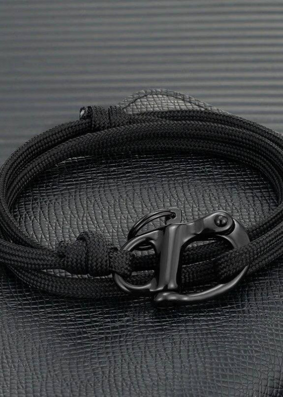 Браслет з нержавіючої сталі у вигляді скоби чорний MFStore Изображение Браслет з нержавіючої сталі у вигляді скоби чорний MFStore