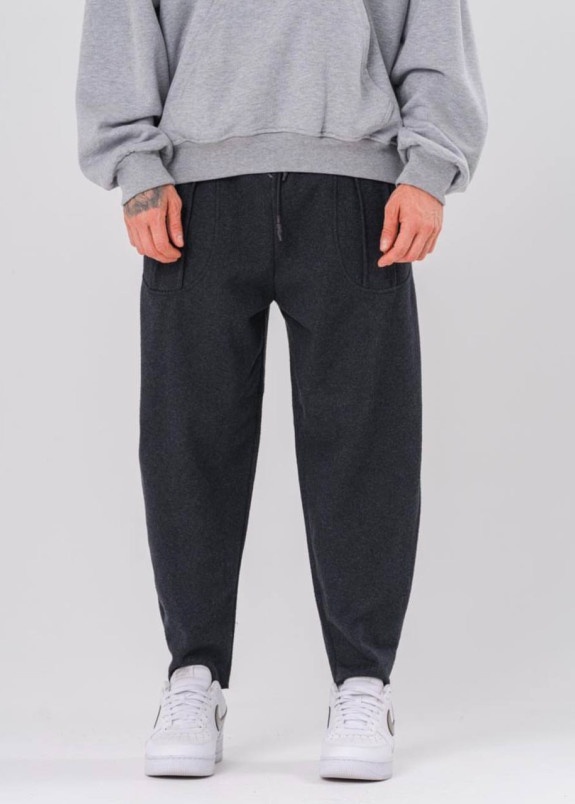 Штани вільного крою бавовняні сірі MFStore Изображение Штани вільного крою бавовняні сірі MFStore