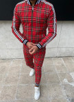 Спортивный костюм красного цвета в клеточку MFStore Изображение Спортивный костюм красного цвета в клеточку MFStore