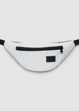 Белая бананка с глиттером Изображение Белая бананка с глиттером