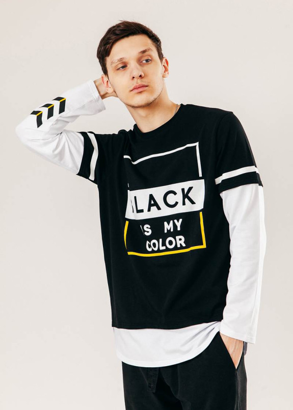 Лонгслив black is my color Street style Изображение Лонгслив black is my color Street style