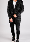 Кардиган черный с геометрическим принтом Mfstore Изображение Кардиган черный с геометрическим принтом Mfstore