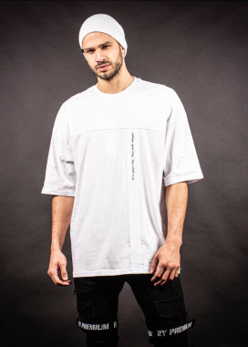 Футболка с прямым текстом по шву MFStore Изображение Футболка с прямым текстом по шву MFStore