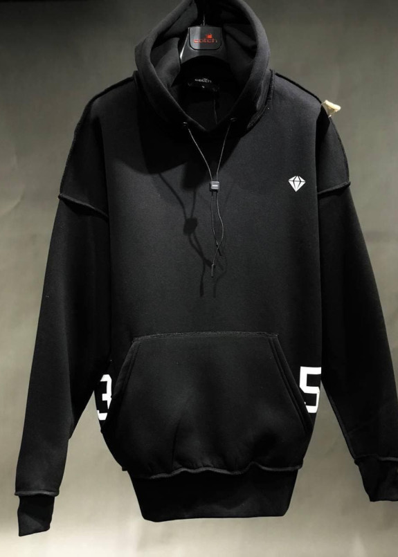 Худи оверсайз с цифрами черное MFStore Изображение Худи оверсайз с цифрами черное MFStore