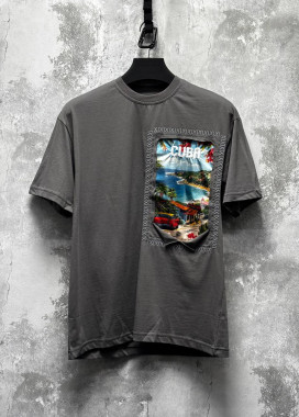 Футболка вільного крою Cuba сіра MFStore Изображение Футболка вільного крою Cuba сіра MFStore