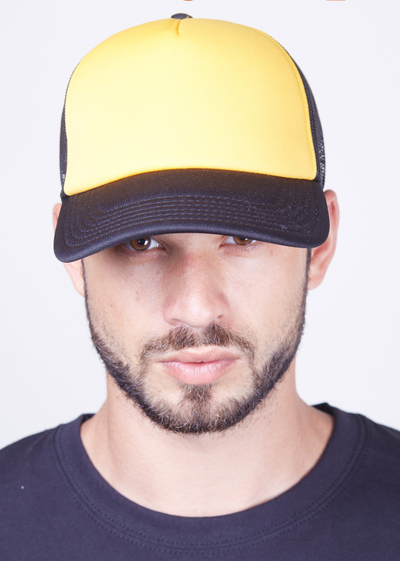 Кепка мужская сетка черная с желтым MFS BRAND Изображение Кепка мужская сетка черная с желтым MFS BRAND