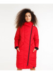 Пуховик женский ACE высокое горло красный Изображение Пуховик женский ACE высокое горло красный