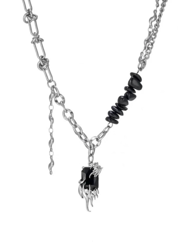 Стильний ланцюжок на шию декорований камінням MFStore Изображение Стильний ланцюжок на шию декорований камінням MFStore