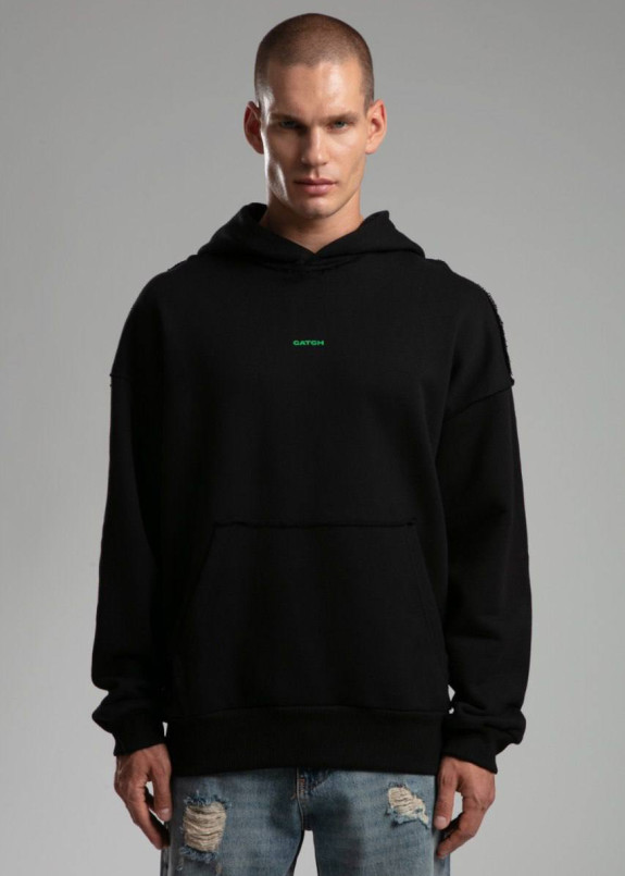 Худі оверсайз зі швами чорний catch MFStore Изображение Худі оверсайз зі швами чорний catch MFStore