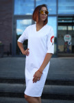 Изображение Платье-футболка женское белое Хидеко
