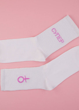 Носки с принтом супер женщина Изображение Носки с принтом супер женщина