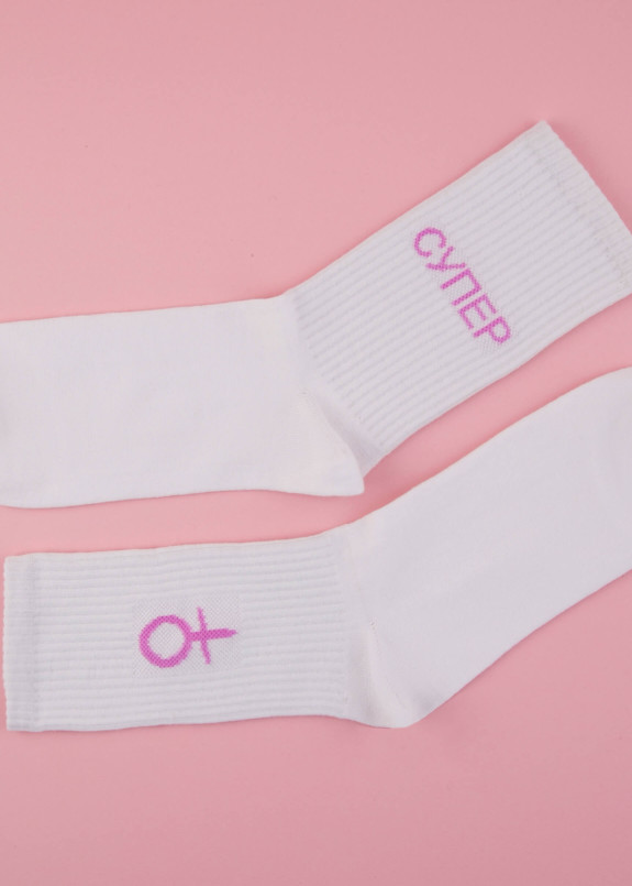 Носки с принтом супер женщина Изображение Носки с принтом супер женщина