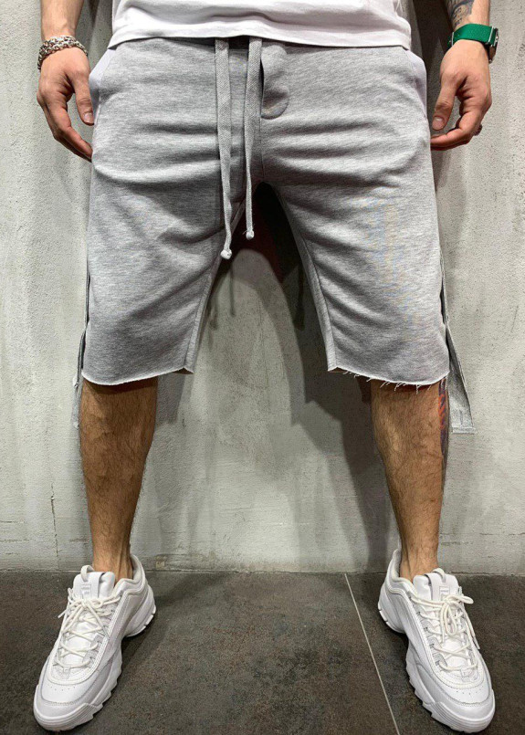 Шорты дизайнерские с карманом сзади серые MFStore Изображение Шорты дизайнерские с карманом сзади серые MFStore