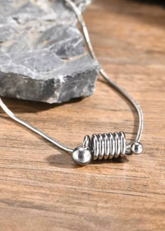 Стильний ланцюжок декорований кулоном хром MFStore Изображение Стильний ланцюжок декорований кулоном хром MFStore