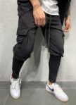 Брюки спортивные с карманами по бокам и косой молнией MFStore Изображение Брюки спортивные с карманами по бокам и косой молнией MFStore