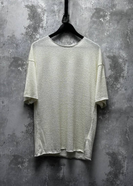 Футболка вільного крою з необробленими краями молочна MFStore Изображение Футболка вільного крою з необробленими краями молочна MFStore