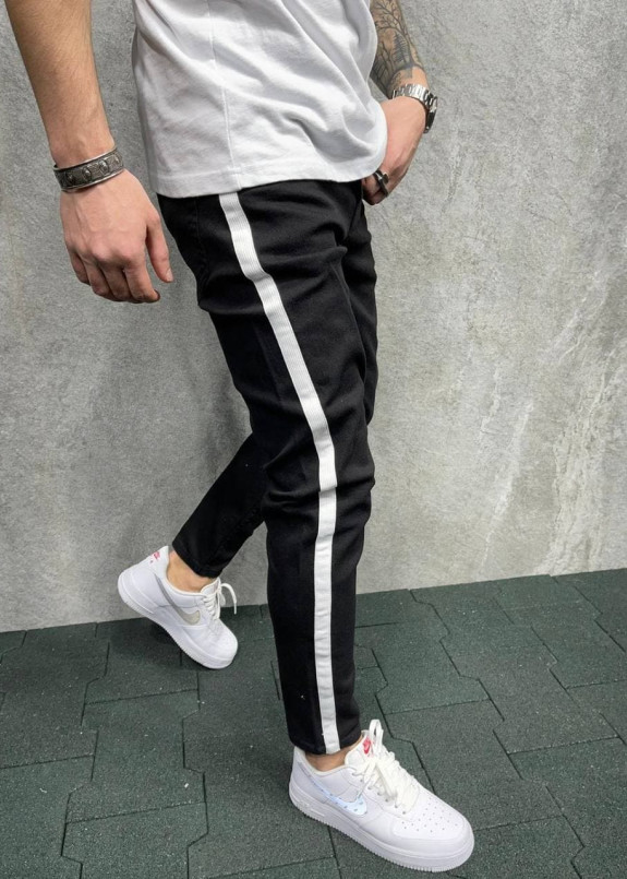 Джинсы с белыми полосками MFStore Изображение Джинсы с белыми полосками MFStore