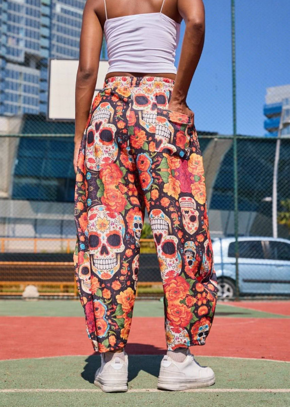 Стильні штани вільного крою skull різнокольорові унісекс MFStore Изображение Стильні штани вільного крою skull різнокольорові унісекс MFStore
