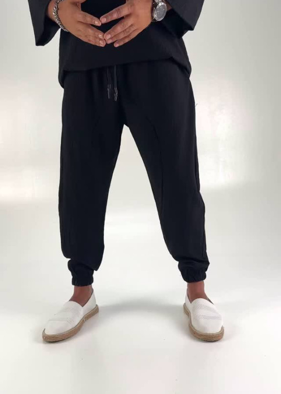 Спортивні штани вільного крою легкі чорні MFStore Изображение Спортивні штани вільного крою легкі чорні MFStore