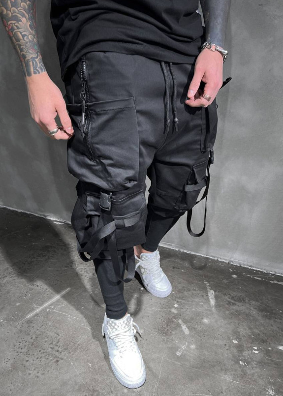 Джоггери чоловічі з накладними кишенями та лампасами Mfstore Изображение Джоггери чоловічі з накладними кишенями та лампасами Mfstore