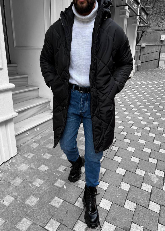 Дизайнерське пальто оверсайз чорне MFStore Изображение Дизайнерське пальто оверсайз чорне MFStore