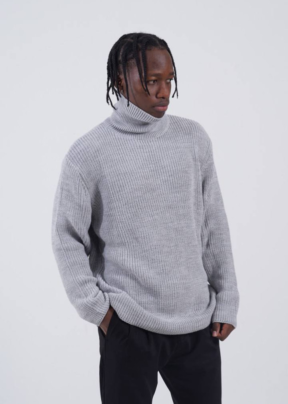 Светр під шию вільного крою сірий MFStore Изображение Светр під шию вільного крою сірий MFStore