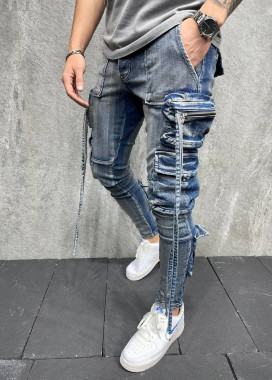 Дизайнерські джинси карго сині MFStore Изображение Дизайнерські джинси карго сині MFStore