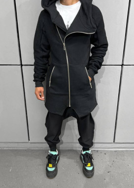 Дизайнерський кардиган на блискавці чорний MFStore Изображение Дизайнерський кардиган на блискавці чорний MFStore