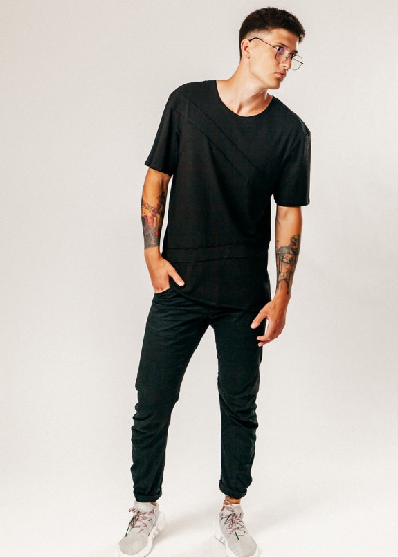 Футболка базовая черная Street style Изображение Футболка базовая черная Street style