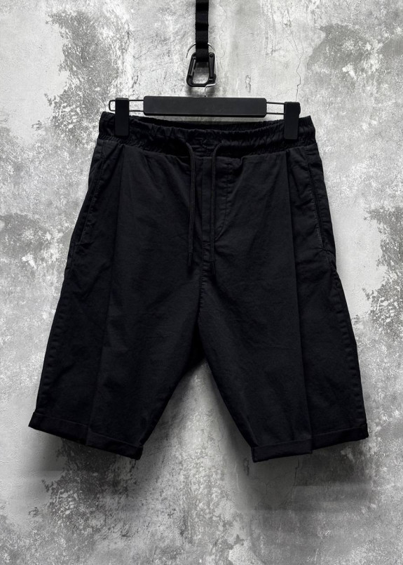Стильні чоловічі брючні шорти чорні MFStore Изображение Стильні чоловічі брючні шорти чорні MFStore