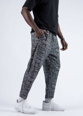 Штани вільного крою брючні чорно-білі MFStore Изображение Штани вільного крою брючні чорно-білі MFStore