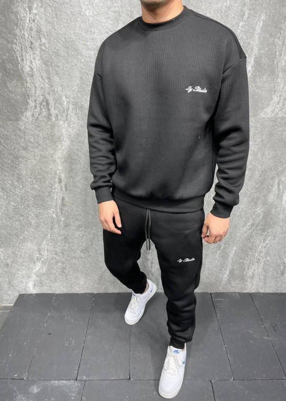 Костюм оверсайз без капюшона черный MFStore Изображение Костюм оверсайз без капюшона черный MFStore